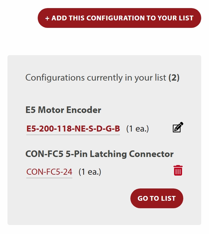 Saved Configurations Example