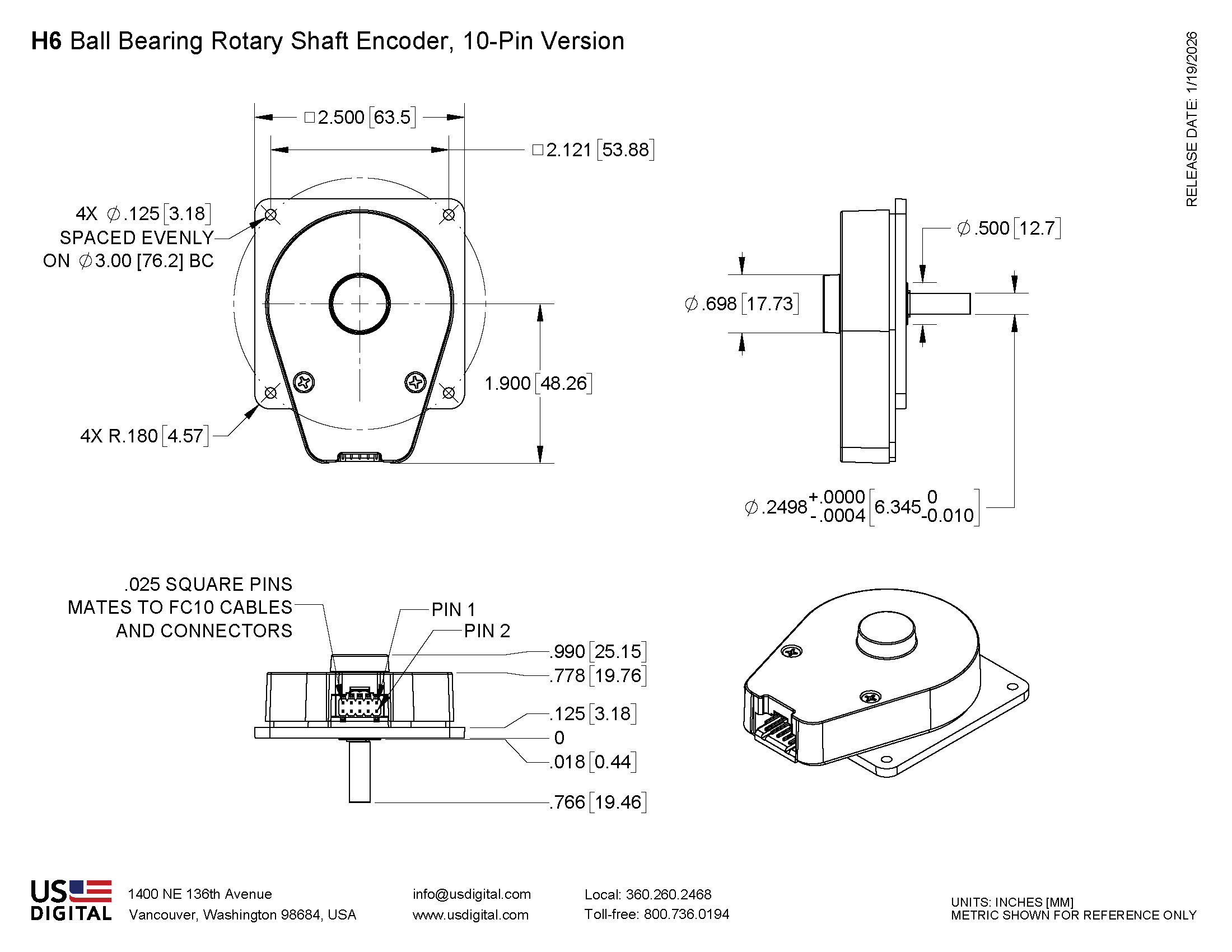 H5 Mechdrawing 10Pin Mechanical Drawing
