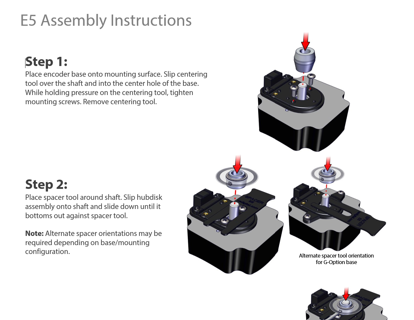 E5 Assembly Assembly Instructions